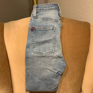 Girlfriend high rise cropped jeans